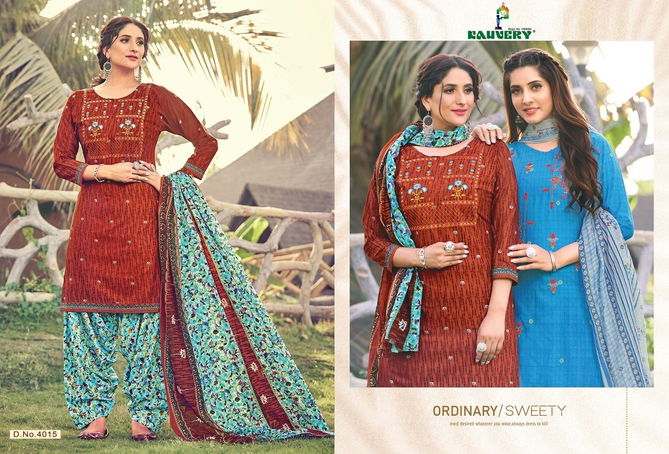 Kauvery Nyraa 4 Fancy Ethnic Wear Cotton Printed Readymade Suit Collection